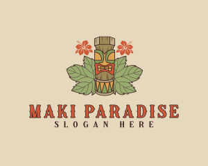 Hawaiian Tiki Totem Logo