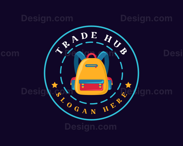 Cute Cartoon Backpack Bag Logo