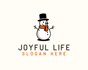 Happy Christmas Snowman  logo