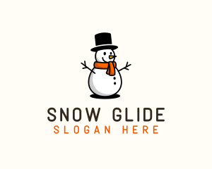 Happy Christmas Snowman  logo design