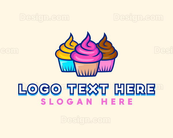 Food Dessert Cupcake Logo