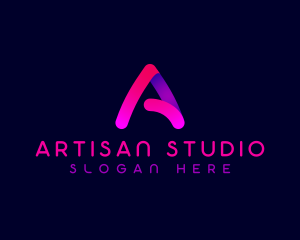 Studio Advertising Letter A logo design