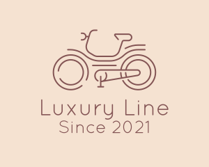 Bicycle Racer Line Art logo design