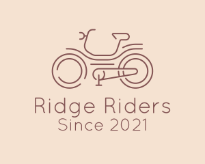 Bicycle Racer Line Art logo design