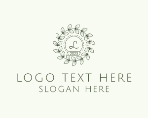 Garden Leaves Wreath logo