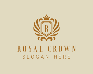 Heraldic Crown Shield Frame logo