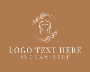 Floral Furniture Chair Design logo