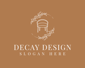 Floral Furniture Chair Design logo design