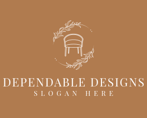 Floral Furniture Chair Design logo design