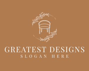 Floral Furniture Chair Design logo design