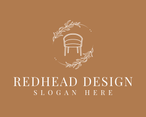 Floral Furniture Chair Design logo design