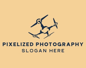 Drone Camera Quadcopter logo design