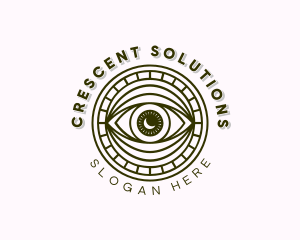 Crescent Moon Eye logo design