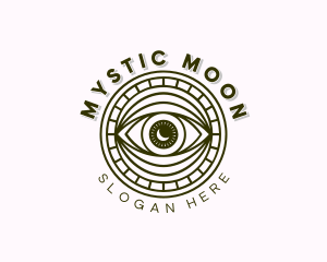 Crescent Moon Eye logo design