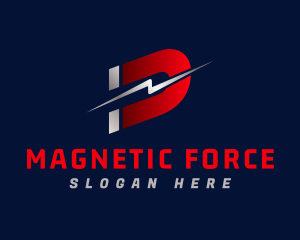 Magnet Thunderbolt Letter D logo