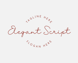 Classy Minimalist Script logo design