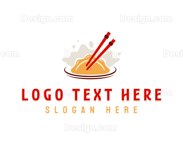 Chopsticks Gyoza Gourmet Logo