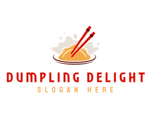 Chopsticks Gyoza Gourmet logo design