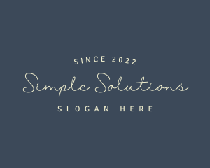 Simple Cursive Style logo design