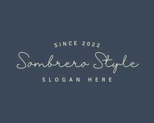 Simple Cursive Style logo design