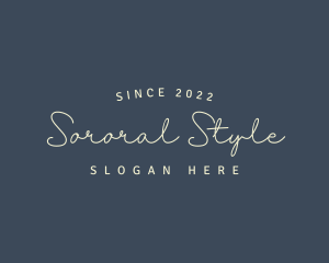 Simple Cursive Style logo design