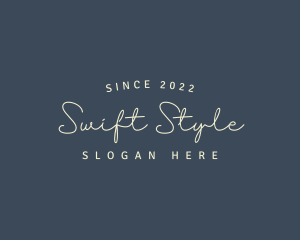 Simple Cursive Style logo design