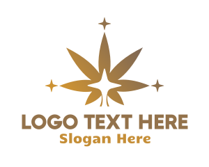 Sparkling Cannabis Leaf Logo