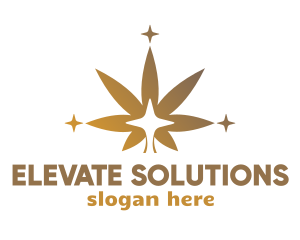 Sparkling Cannabis Leaf logo