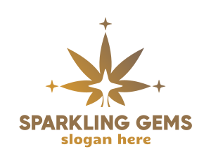 Sparkling Cannabis Leaf logo