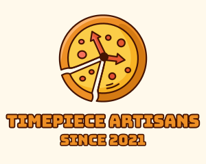 Clock Pizza Slice  logo