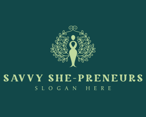 Elegant Lady Tree  logo design