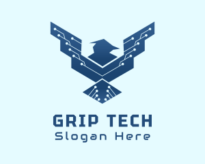 Wired Tech Bird logo design