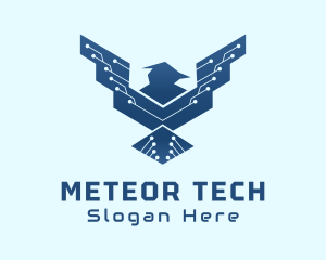 Wired Tech Bird logo design