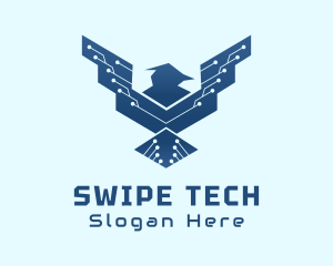 Wired Tech Bird logo design