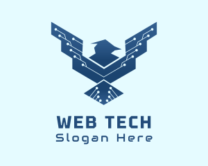 Wired Tech Bird logo design