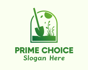 Green Garden Shovel Grass logo