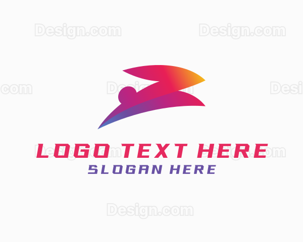 Gradient Flash Rabbit Logo