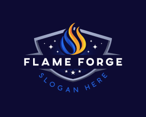 Industrial Fire Ice Thermal logo design