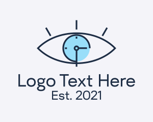 Minimalist Eye Clock  logo