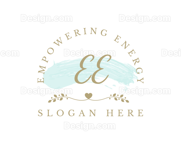 Feminine Floral Brush Logo