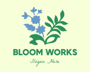 Blue Flower Garden logo design