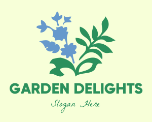 Blue Flower Garden logo design