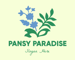 Blue Flower Garden logo design