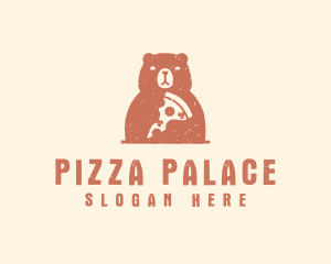 Grainy Bear Pizza logo design