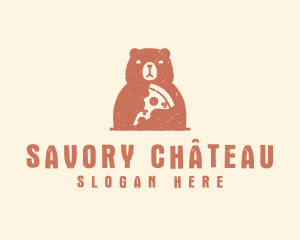 Grainy Bear Pizza logo design