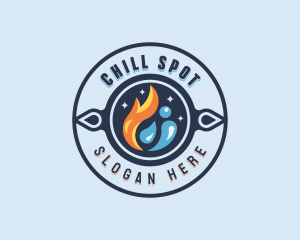 Cooling Heating Temperature logo design