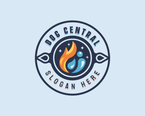 Cooling Heating Temperature logo design