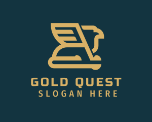 Premium Gold Griffin  logo design