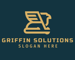 Premium Gold Griffin  logo design