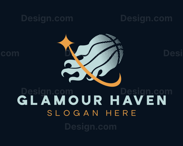 Basketball Sports Flame Logo